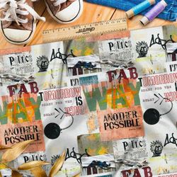 Ткань бифлекс коллаж в стиле «лофт»