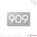 Номер на дверь 909, табличка на дверь для офиса, квартиры, кабинета, аудитории, склада, серая 120х70 мм, Айдентика Технолоджи