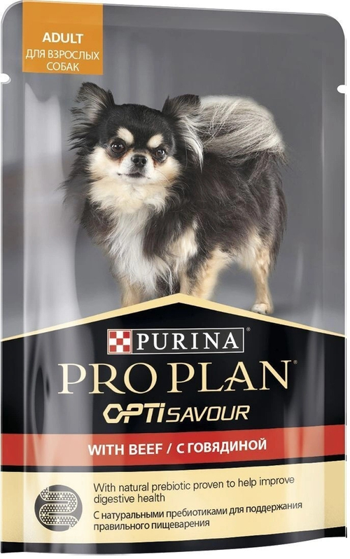 Влажный корм Pro Plan для собак мелких и карликовых пород, говядина, 85 г