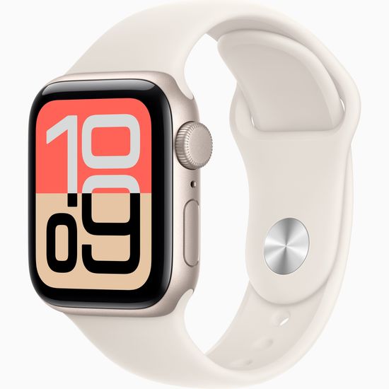 Apple Watch SE 3 (2025) 40mm Starlight Aluminium Case with Starlight Sport Band