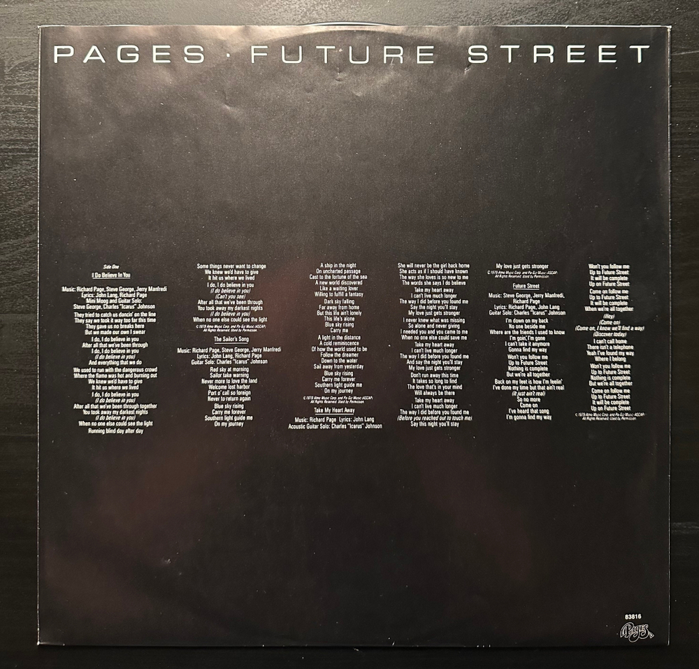 Pages - Future Street (Голландия 1979г.)