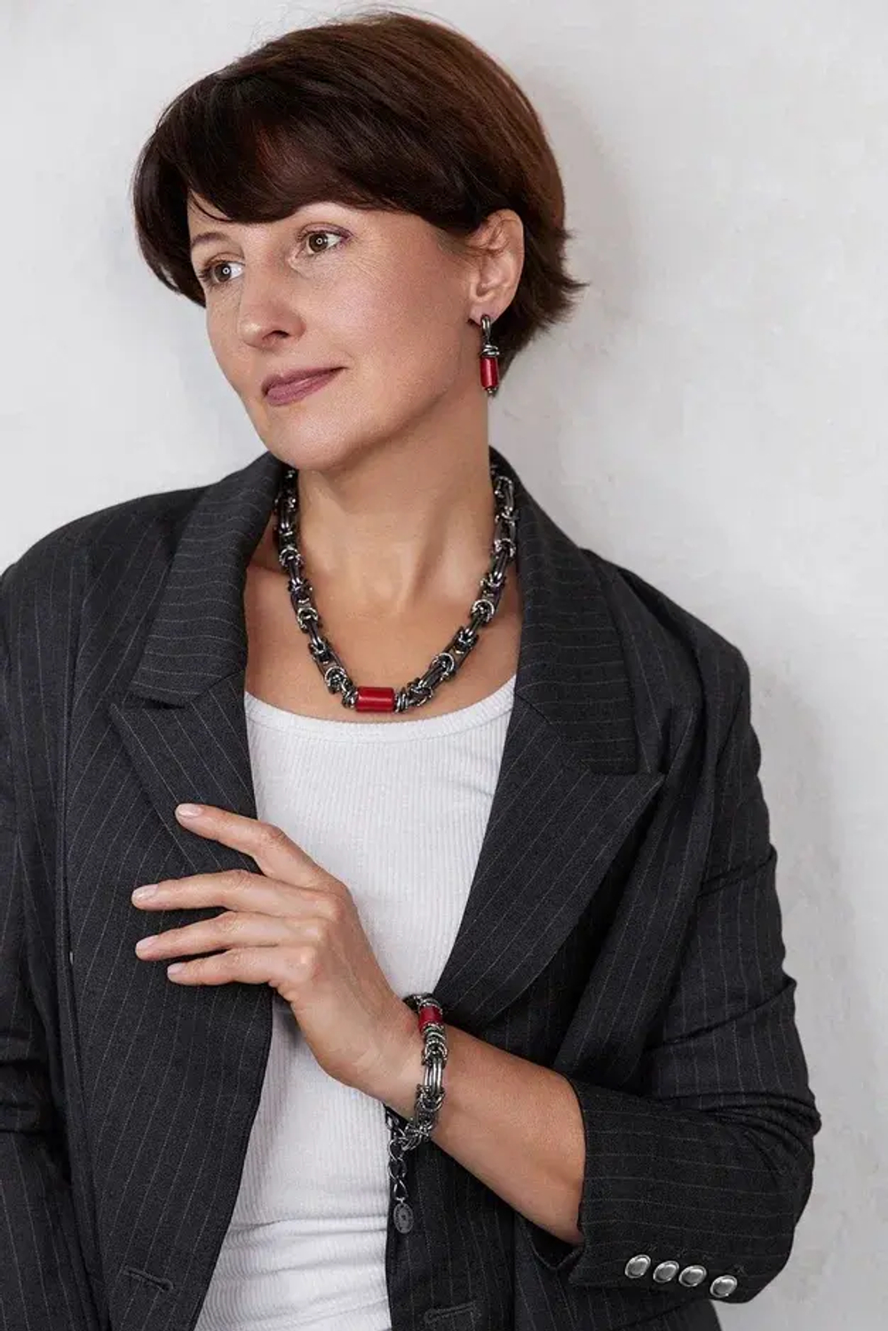 HMG 1131 Коралл Колье Византия арт.2350