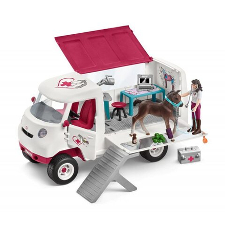 Schleich - Ветеринарная машина с ганноверским жеребенком 42439