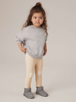 Легинсы с флисовой подкладкой и вышивкой для девочки Next 174-401, Кремовый