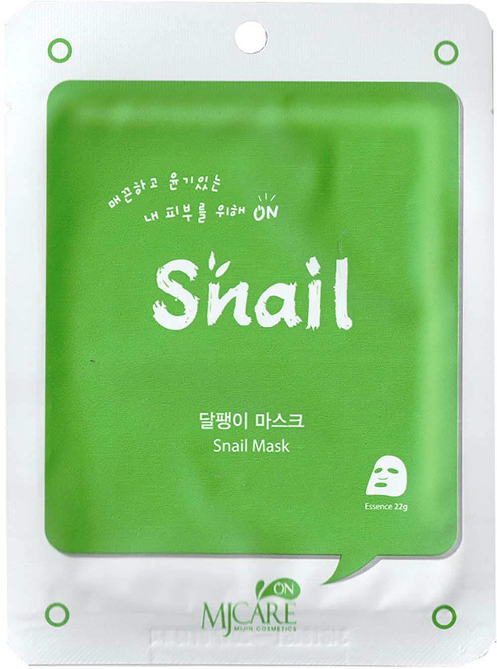 MJCARE ON SNAIL MASK Тканевая маска для лица с муцином улитки