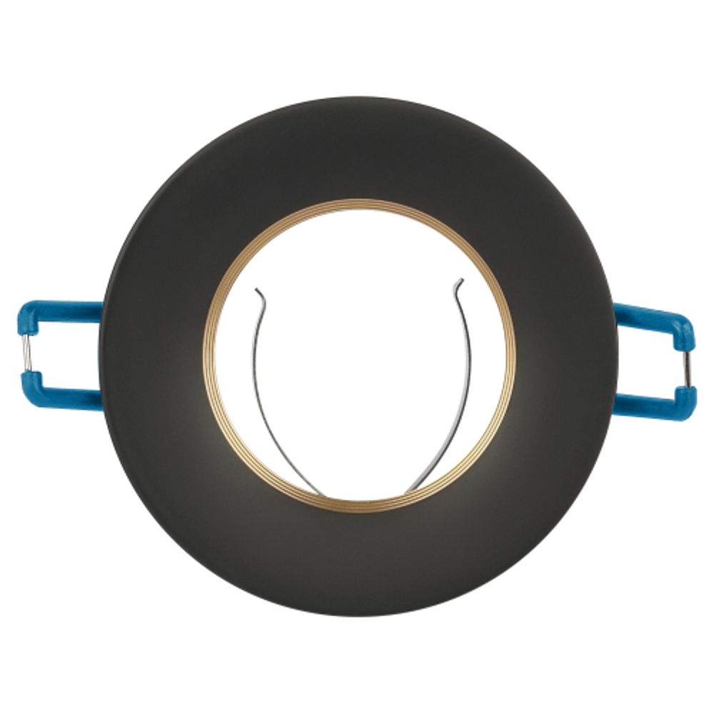 Светильник встраиваемый алюминиевый ЭРА KL107 BK/GD под лампу MR16 GU5.3 черный/золото