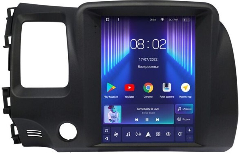 Магнитола Honda Civic 8 4d 2005-2012 седан - Teyes TPRO 2 экран 9.7" в стиле "Тесла" на Android 10, ТОП процессор, 4G SIM-слот