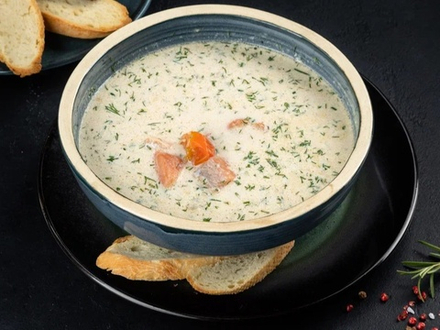 Уха по-фински с лососем