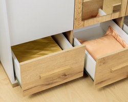 Шкаф для одежды и белья Айрис 444, дуб