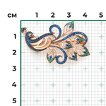 Брошь «Павлин» из красного золота с фианитами