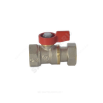 Кран шаровой латунь никель R251 Ду 20 Ру42 ВР/нак. гайка флажок красный Giacomini R251PX014