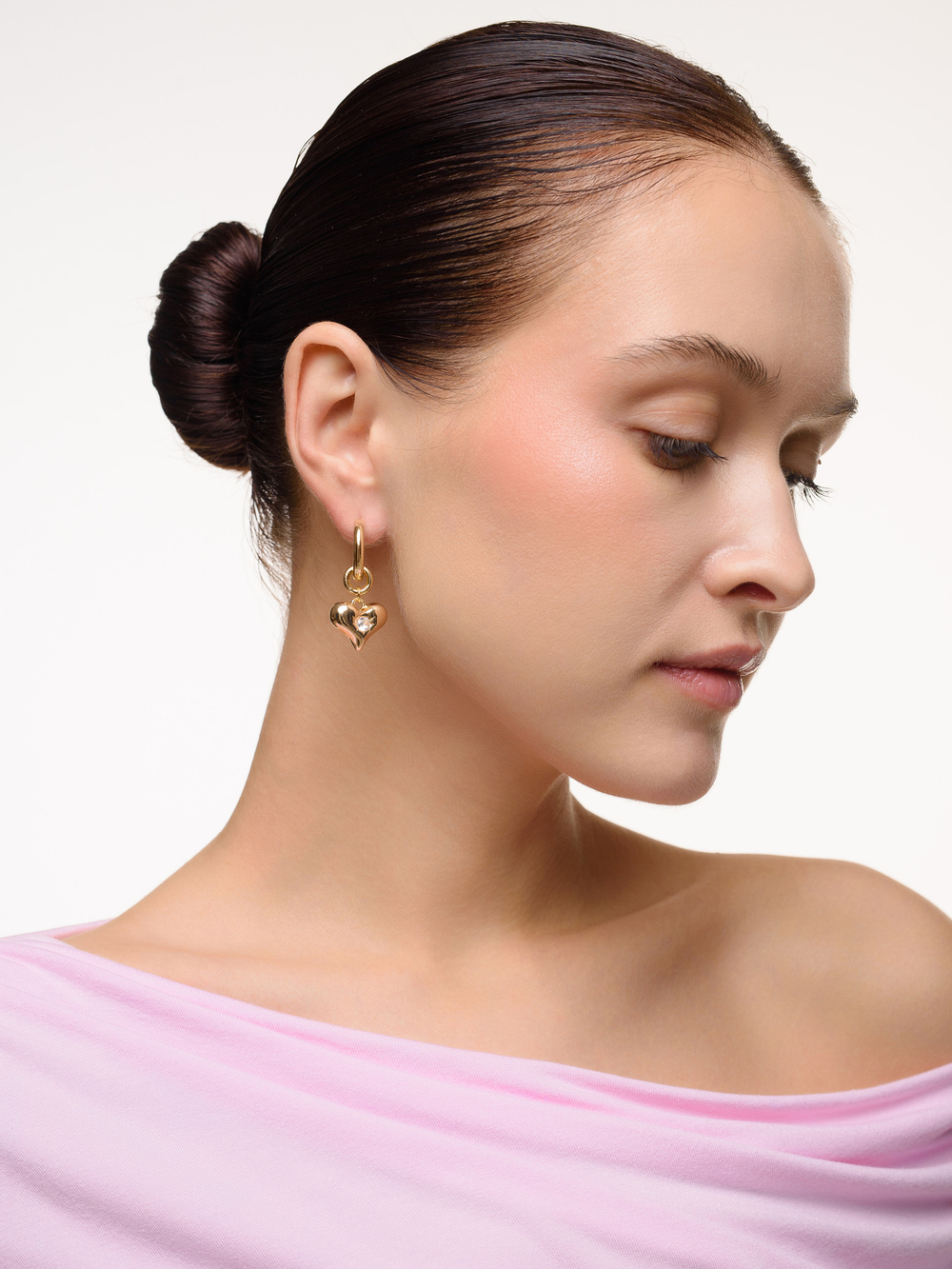 Серьги "Love Crystal" Gold