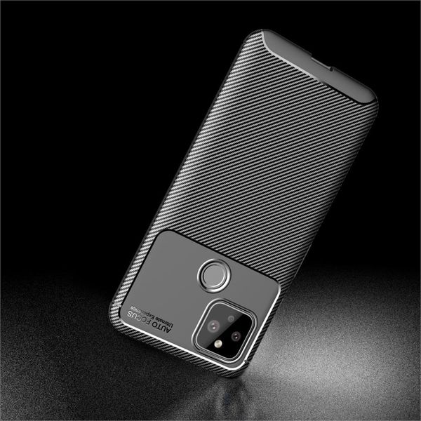 Силиконовый ударопрочный чехол Yuetao для Google Pixel 4a (Черный)