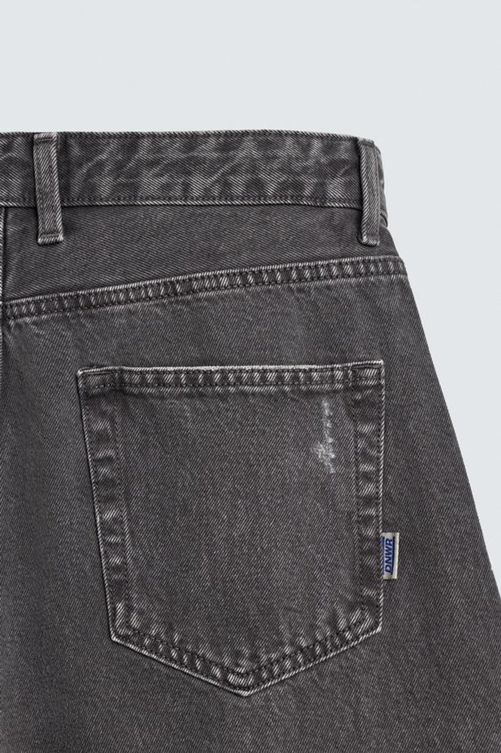 ZARA БРЮКИ BARREL FIT С ЭФФЕКТОМ ПОТЕРТОСТИ, ТЕМНО-СЕРЫЙ