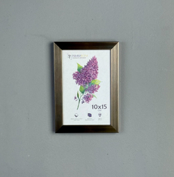 Фоторамка 10х15 см, желтая охра, фактура металл, арт. 1015.747812