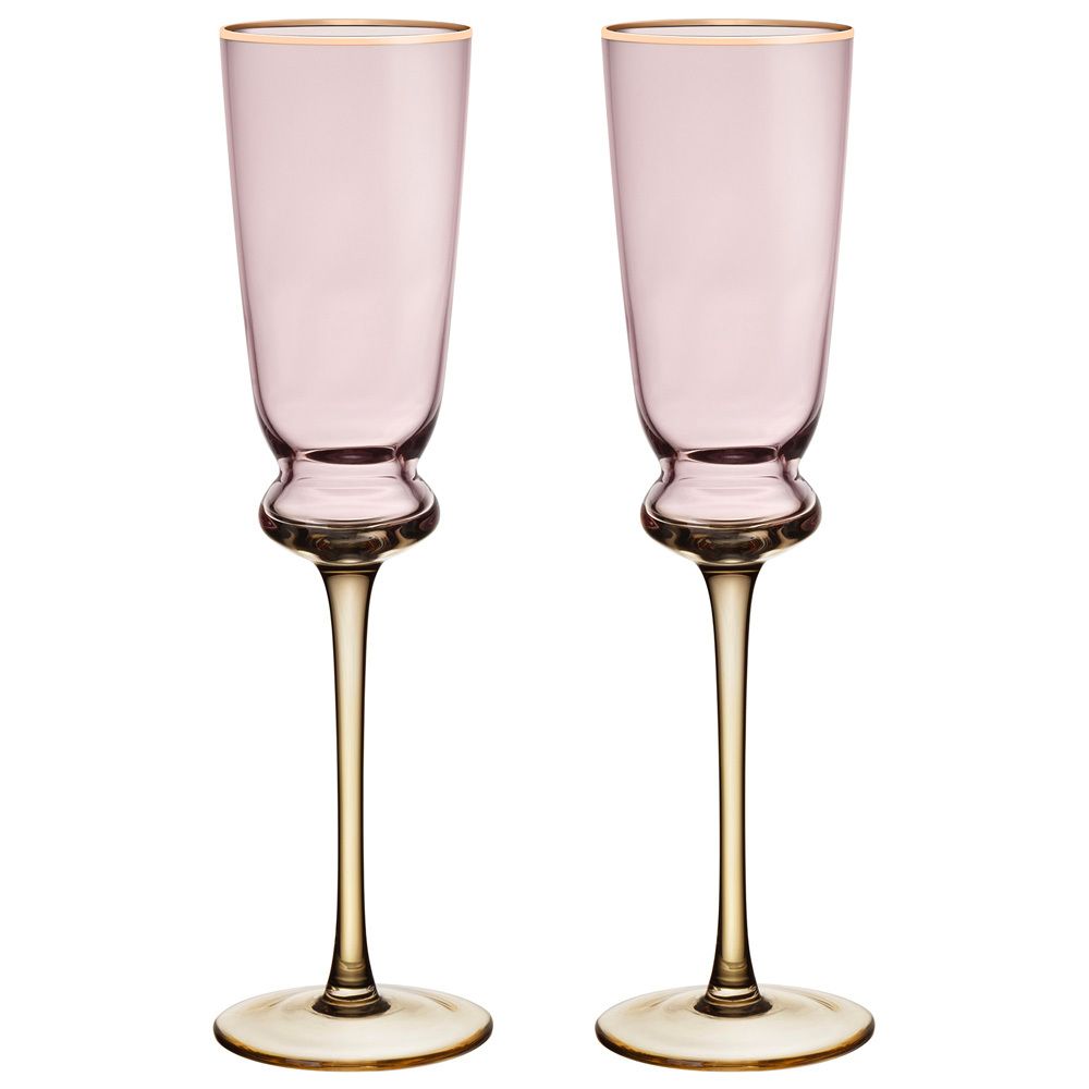 НАБОР БОКАЛОВ ДЛЯ ШАМПАНСКОГО "TWIST & SHINE" PINK, 2 ШТ/210 МЛ