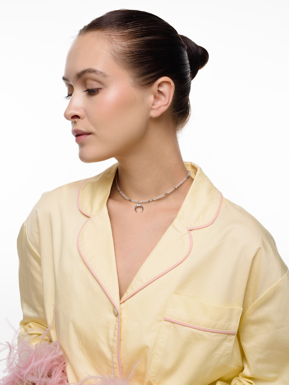 Чокер "Moon" из лунного камня Silver