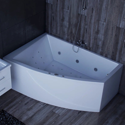 Акриловая ванна Aquatek (Акватек) Оракул 180x125 L, с каркасом, с фронтальной панелью, со сливом-переливом