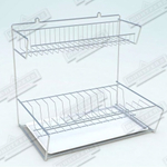 Тарелосушка настенная с поддоном, краш. "хром" (Арт. тнп-1.3)