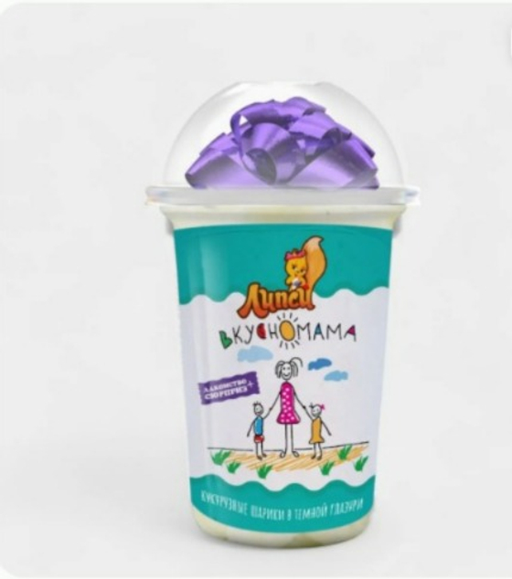 Кукурузные шарики в темной глазури с бижутерией "Липси" 30г*16шт