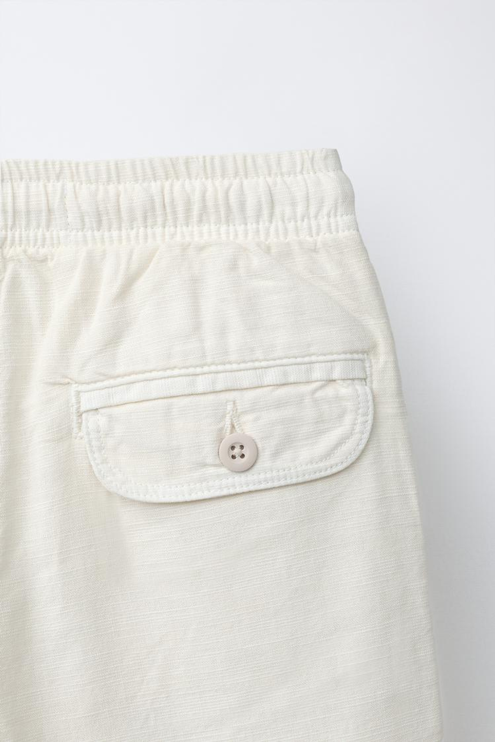 ZARA СТРУЯЩИЕСЯ ХЛОПКОВЫЕ БРЮКИ, ЭКРЮ