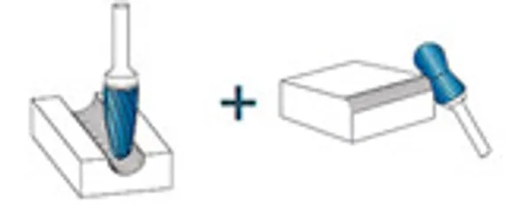 Комбинированная борфреза Karnasch конус 90° + цилиндр
