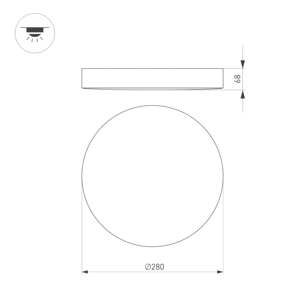 Светильник SP-FLOWER-R280-15W Day4000-MIX (WH, 110 deg, 230V, MOTION) (Arlight, IP54 Пластик, 3 года) 042573