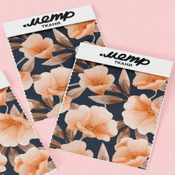 Ткань ниагара градиент оранжевых цветов