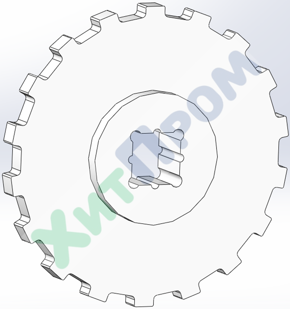 Звёздочка конвейерная толстая Z18 Квадрат 25