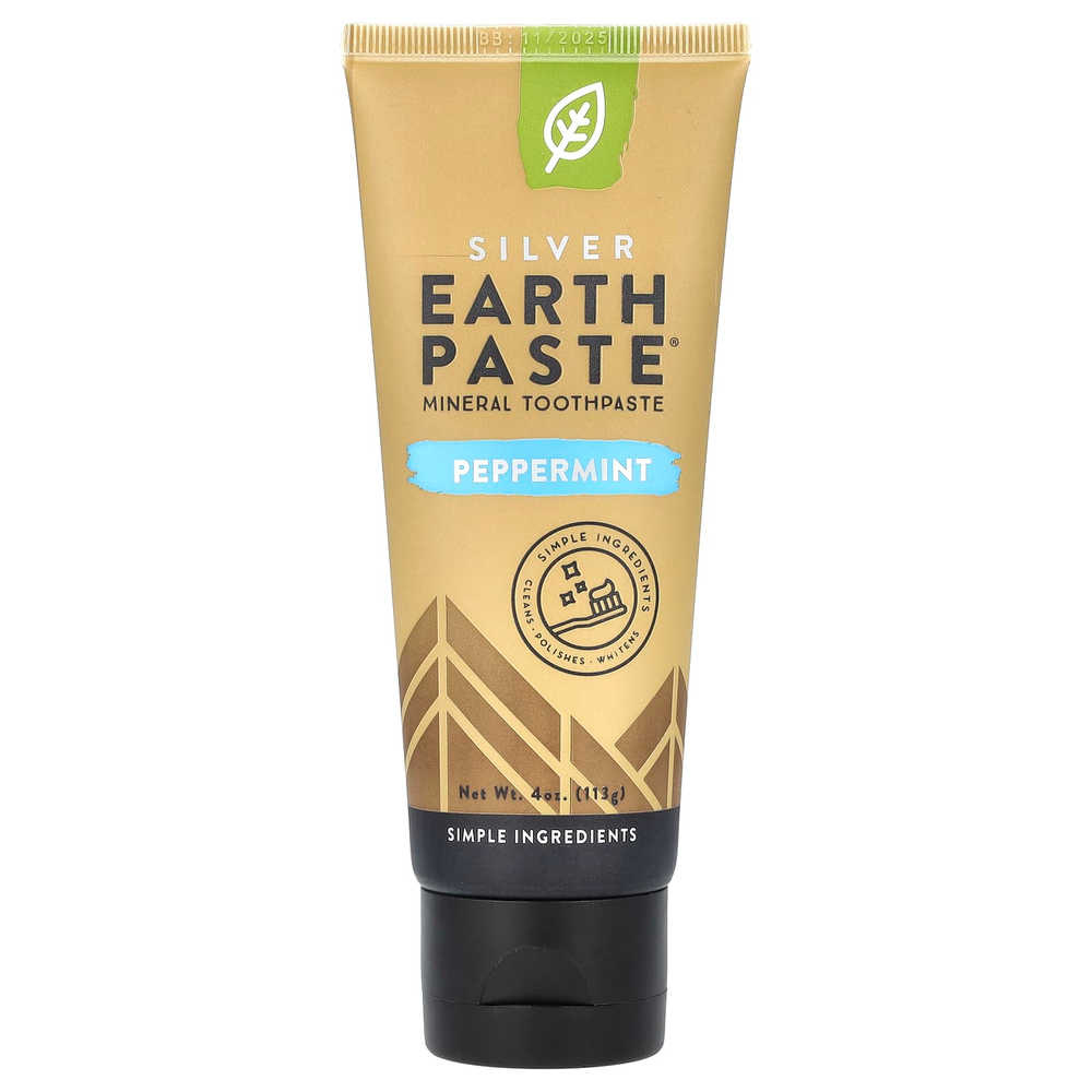 Redmond, Silver Earth Paste®, минеральная зубная паста, перечная мята, 113 г (4 унции)