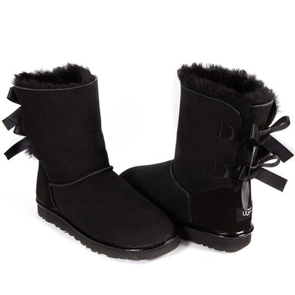 Угги Bailey Bow II Metallic Black