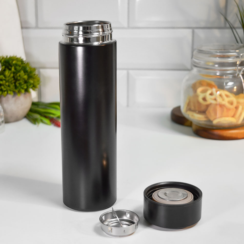 Термос-кружка 0,45л нерж с датчиком температуры SATOSHI