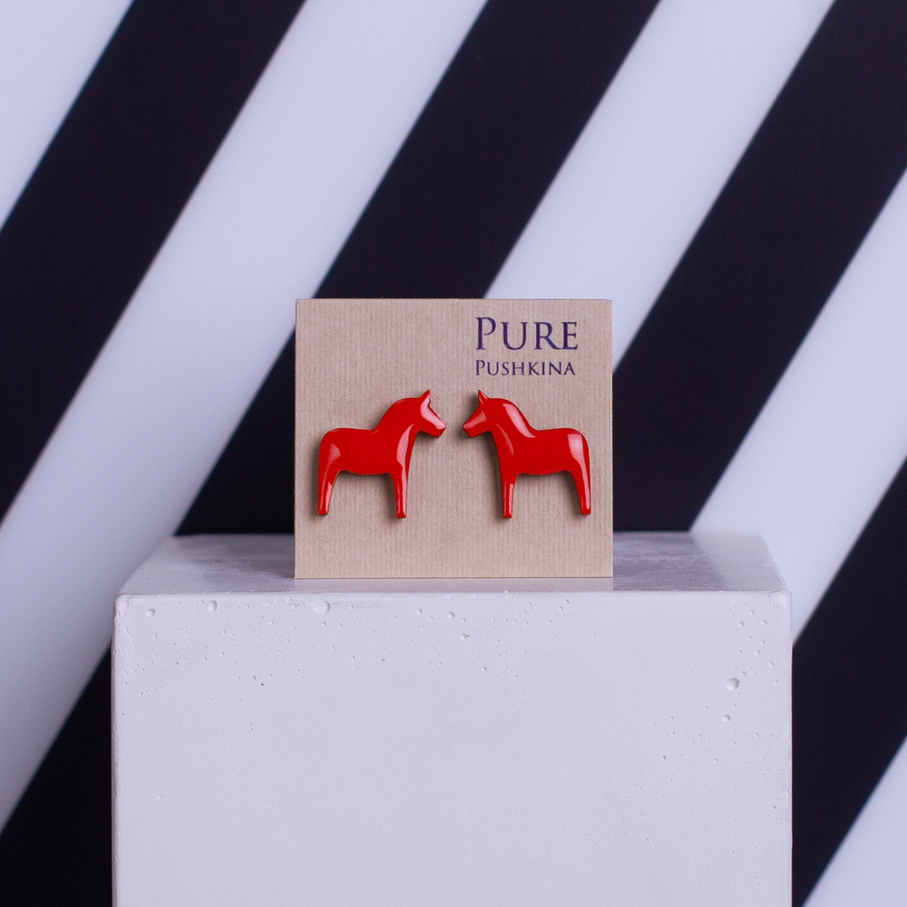 Серьги - Символ Года - Алый