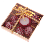 Набор свечей «Лесное очарование» 14х14х3 см, красный