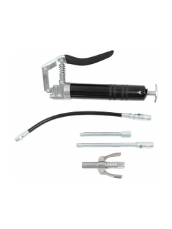 Профессиональный плунжерный шприц Inforce с быстросъёмом мини для густой смазки (шланг+трубка) 300атм, 150см3 08-09-16