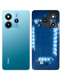 Задняя крышка для Xiaomi Redmi Note 14 4G синяя (Ocean Blue) со стеклом камеры