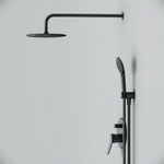 Набор: смеситель для ванны и душа, верхний душ с держателем, душевой набор и шланговое присоединение AM.PM X-Joy FB85A1RH22