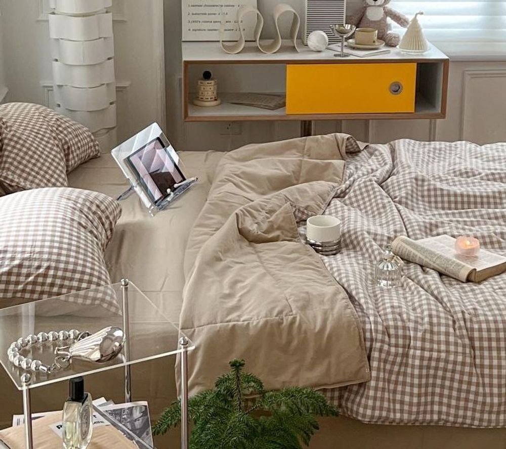 ZEPHYR HOME КПБ Полуторка с одеялом, Бежевый