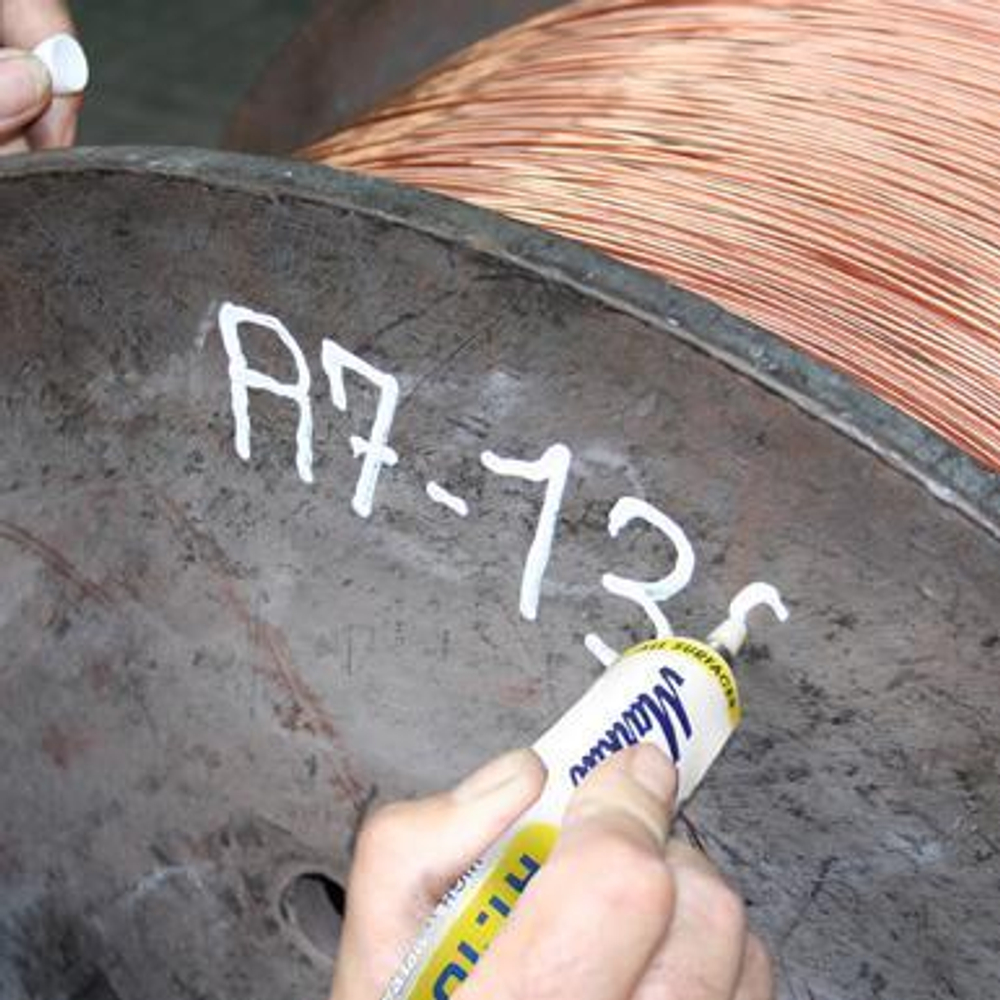 Маркер термостойкий туб с шариковым стержнем Markal HT1000 3мм.1000С WHITE 10330131