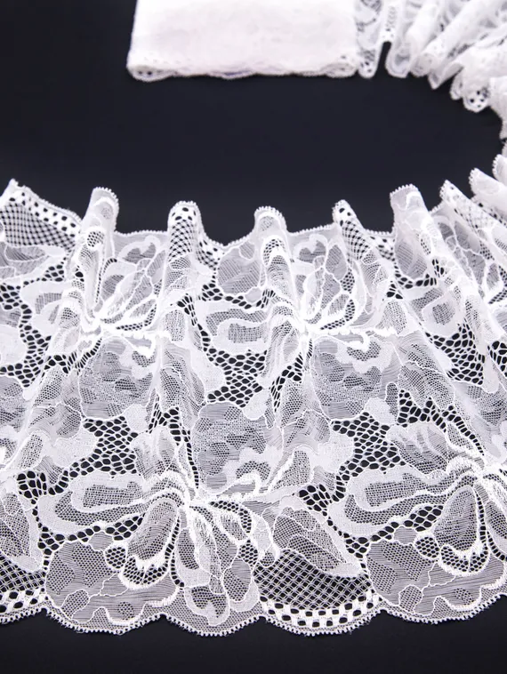 03-264 Кружево эластичное 22 см, теплый белый