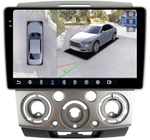 Магнитола для Ford Ranger 2, Mazda BT-50 2007-2011 (серебро) - FarCar BX3021M-360 монитор 9.5" 2K QLED на Android 13, 6Гб+128Гб, CarPlay, 4G SIM-слот, 4 камеры в комплекте