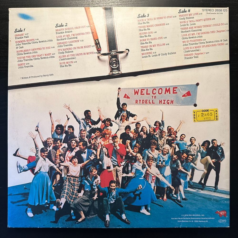 Саундтрек к фильму Бриолин 2LP (Германия 1978г.)