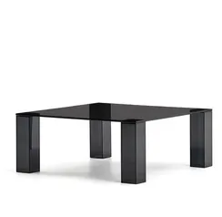 Журнальный столик из закаленного стекла Adularia темно-серого цвета 85 x 85