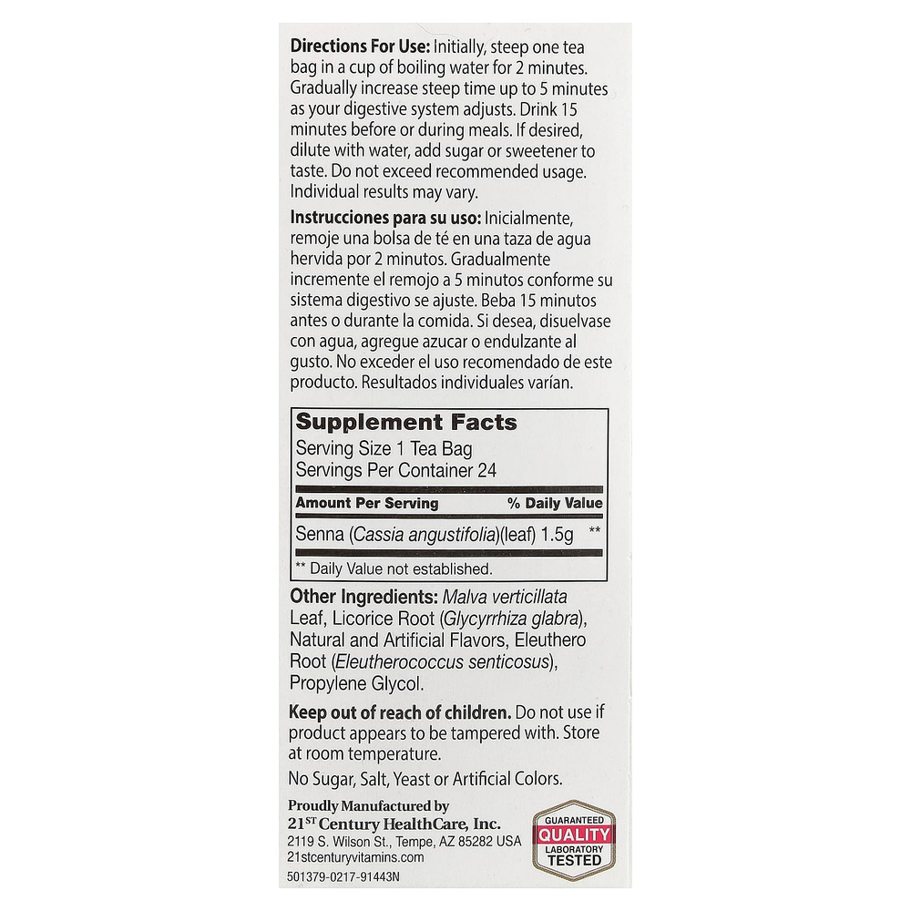 21st Century, травяной чай для снижения веса, клюква, без кофеина, 24 чайных пакетика, 48 г (1,7 унции)