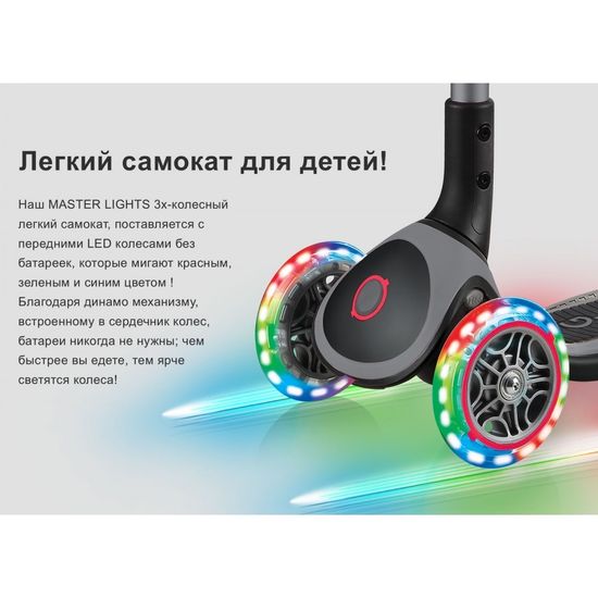 Детский самокат Globber Master Light 4 - 14 лет
