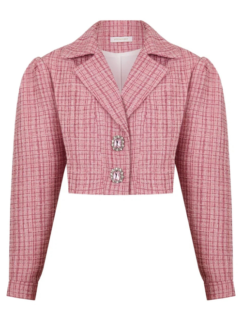 Жакет Queen из твида, розовый