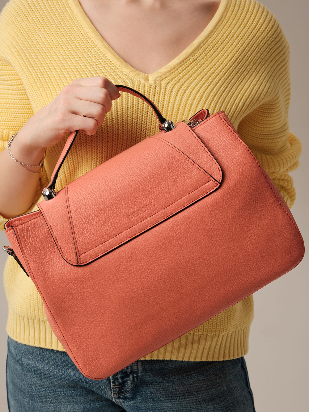 Сумка-саквояж Deboro 30489 коралл суприм