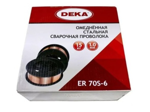 Проволока сварочная омедненная DEKA ER70S-6 1,0мм (15кг/уп)