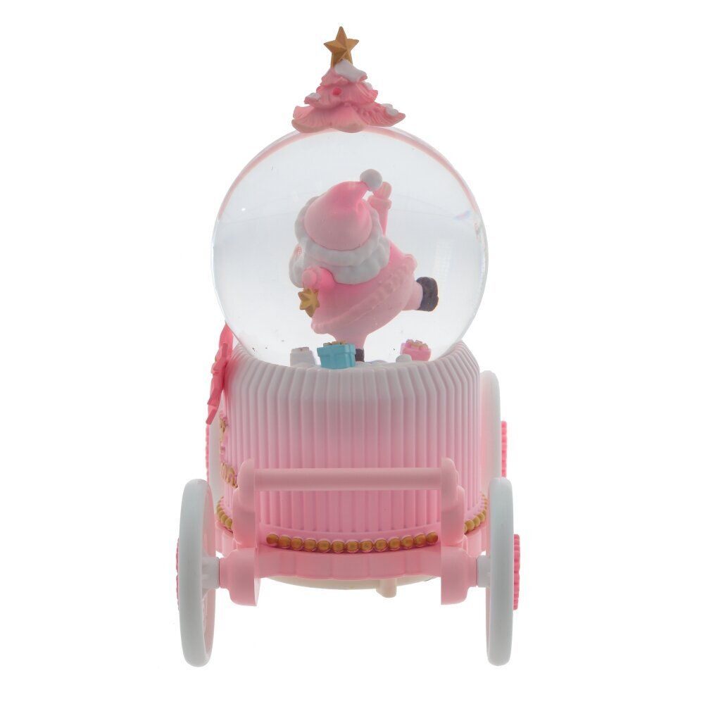 GAEM Фигурка декор "Дед Мороз" в стекл шаре (муз, подсвет, вьюга, движ, 3xAAA н/п), D10, L22 W11 H21 см