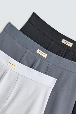 ZARA НАБОР ИЗ ТРЕХ ТРУСОВ-БОКСЕРОВ SOFT, РАЗНОЦВЕТНЫЙ